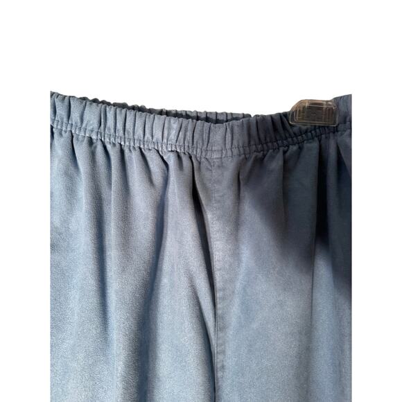 Ladies Club 2pc Baby Blue Suede  Pants Set Women's Size Large - Picture 10 of 10